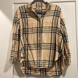 Madewell Cream/Teal Flannel (XS)